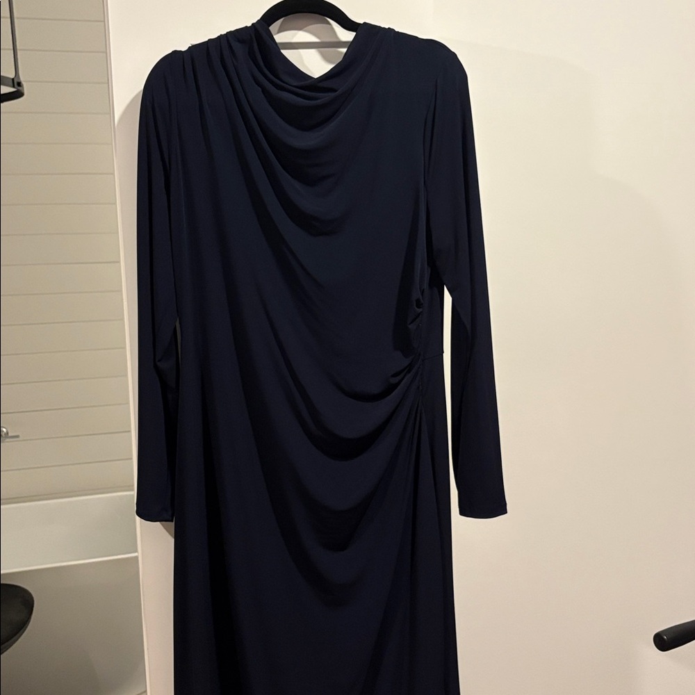 Maggy London Navy Blue Long Sleeve Dress